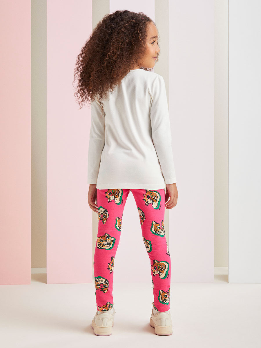 Conjunto Infantil Momi Inverno Legging Rosa e Blusa Tigre