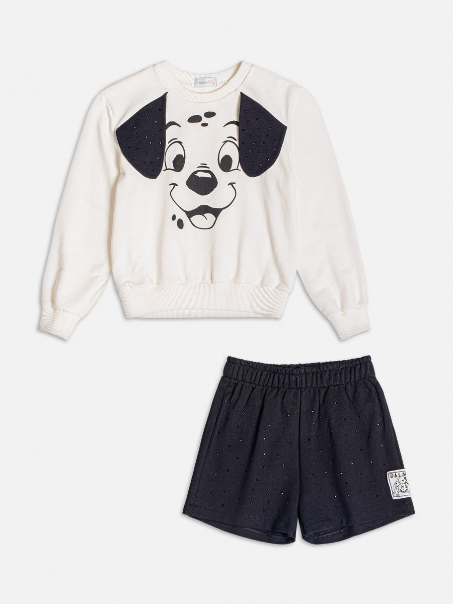 Conjunto Infantil Momi Inverno Shorts e Moletom 101 Dálmatas