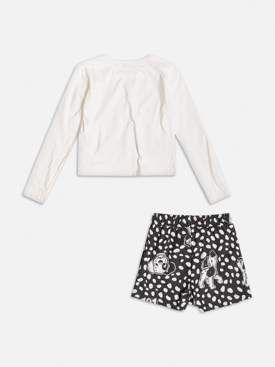 Conjunto Infantil Momi Inverno Shorts Saia e Blusa 101 Dálmatas