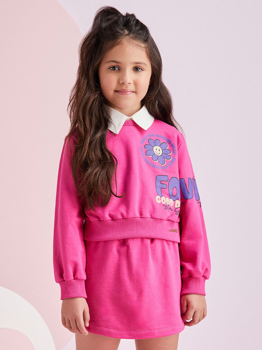 Conjunto Infantil Momi Inverno Shorts Saia e Blusa