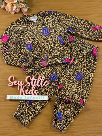 Conjunto Infantil Momi Inverno Calça Oncinha e Jaqueta Oncinha