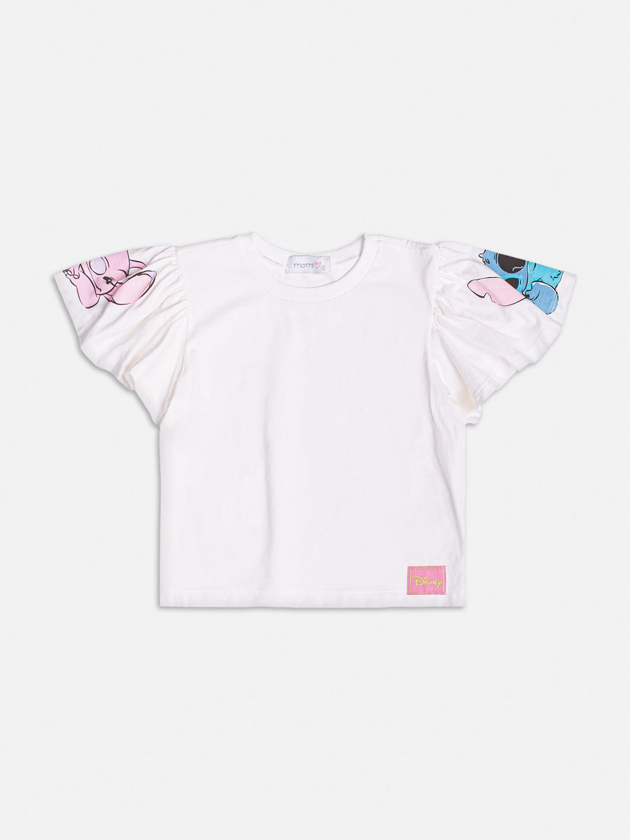 Conjunto Infantil Momi Verão com Shorts Jeans e Blusa Sttich