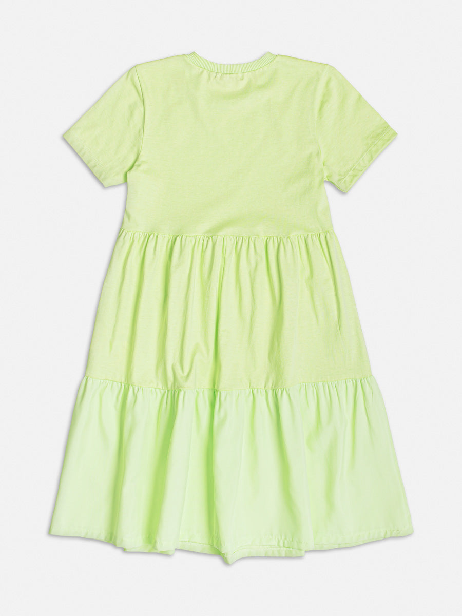 Vestido Infantil Momi Verão Verde Soft