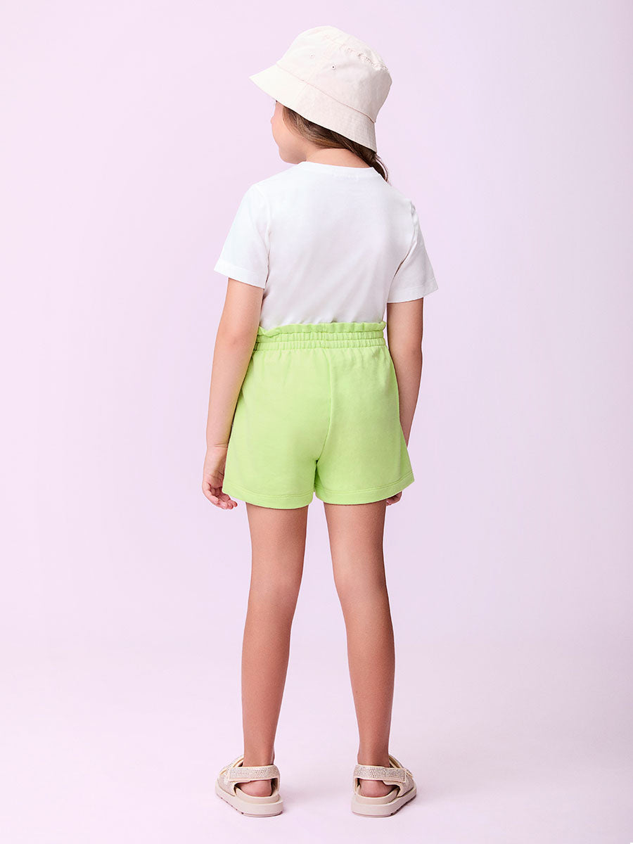 Conjunto Infantil Momi Verão Shorts Verde e Blusa Coqueiro