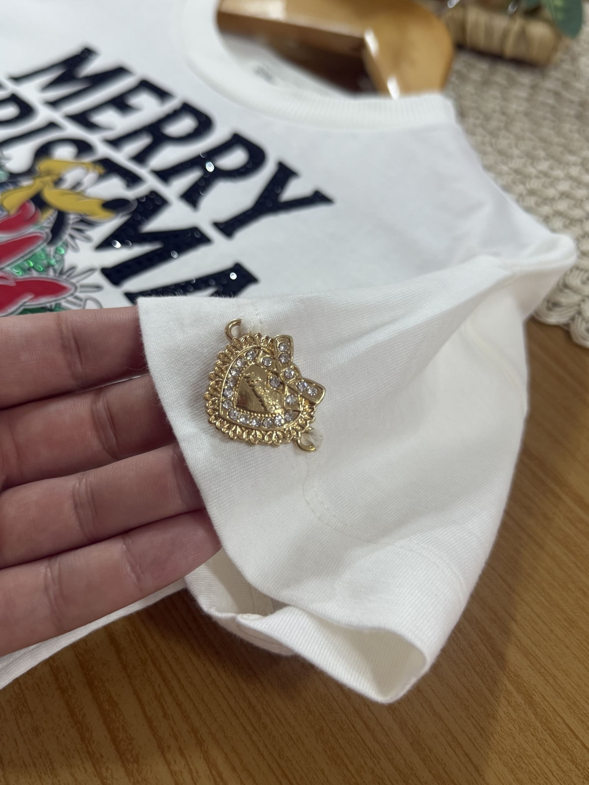 Blusa Infantil Animê Verão Branca Mickey e Amigos Natal Disney