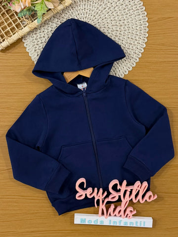 Moletom Infantil Brandili Flanelado Azul Marinho