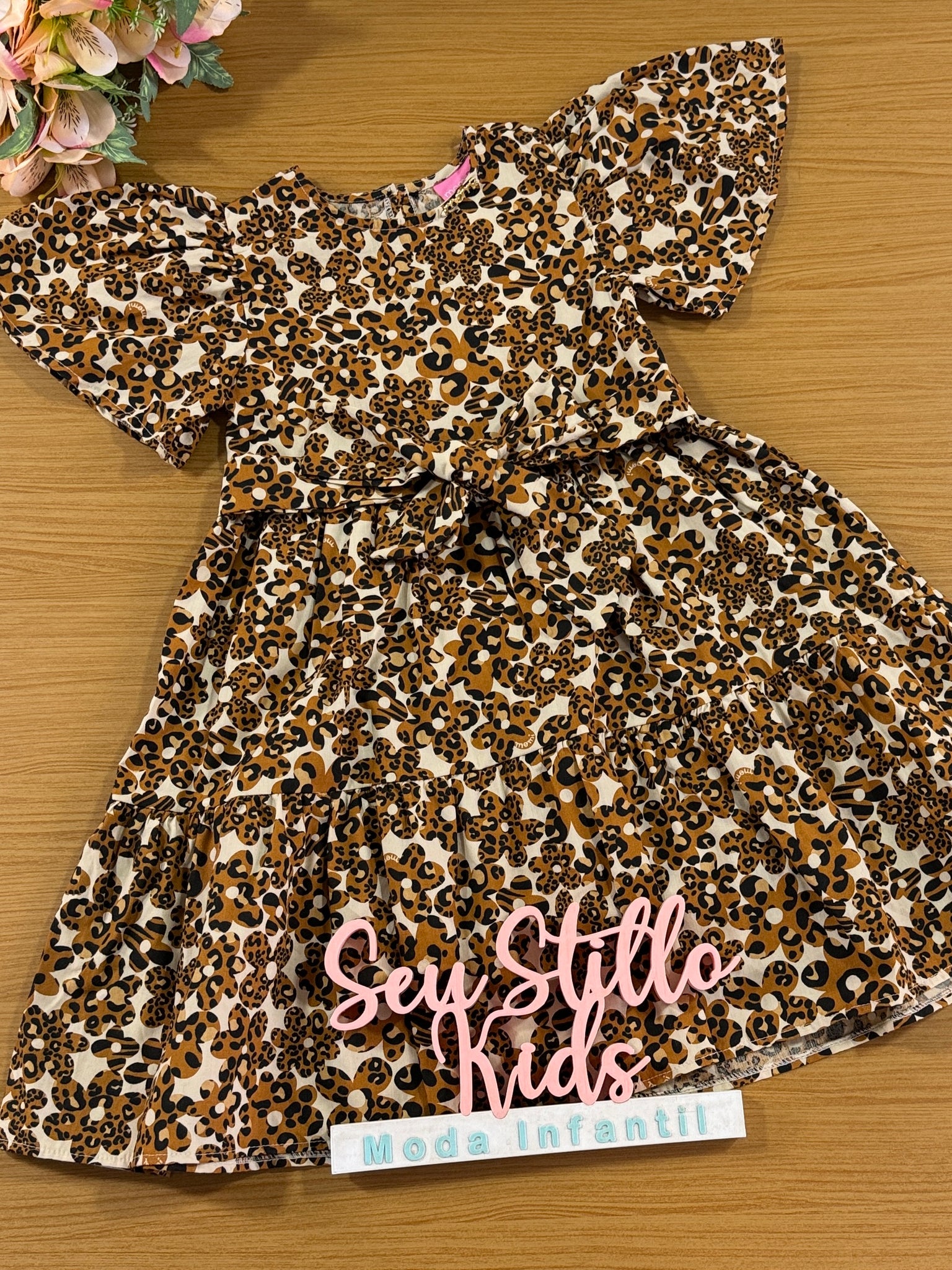 Vestido Infantil Momi Inverno Oncinha Floral