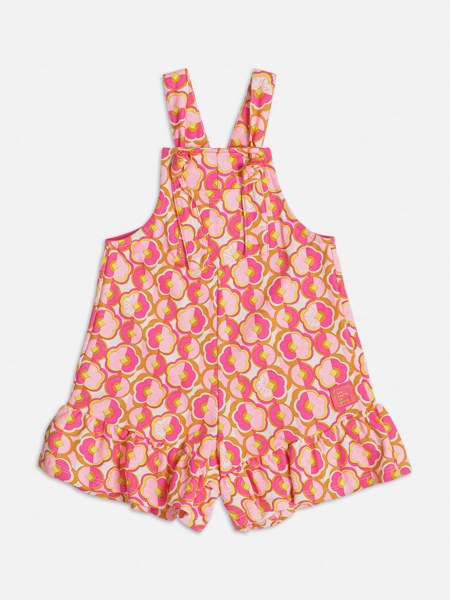 Jardineira Infantil Momi Verão Colorido Fashion