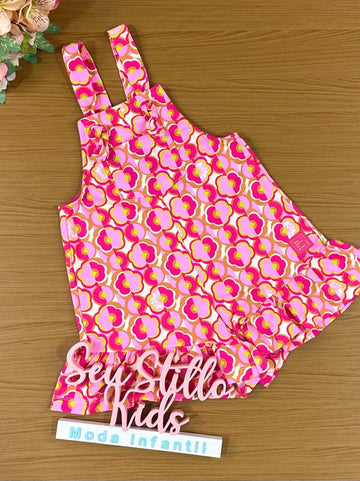 Jardineira Infantil Momi Verão Colorido Fashion