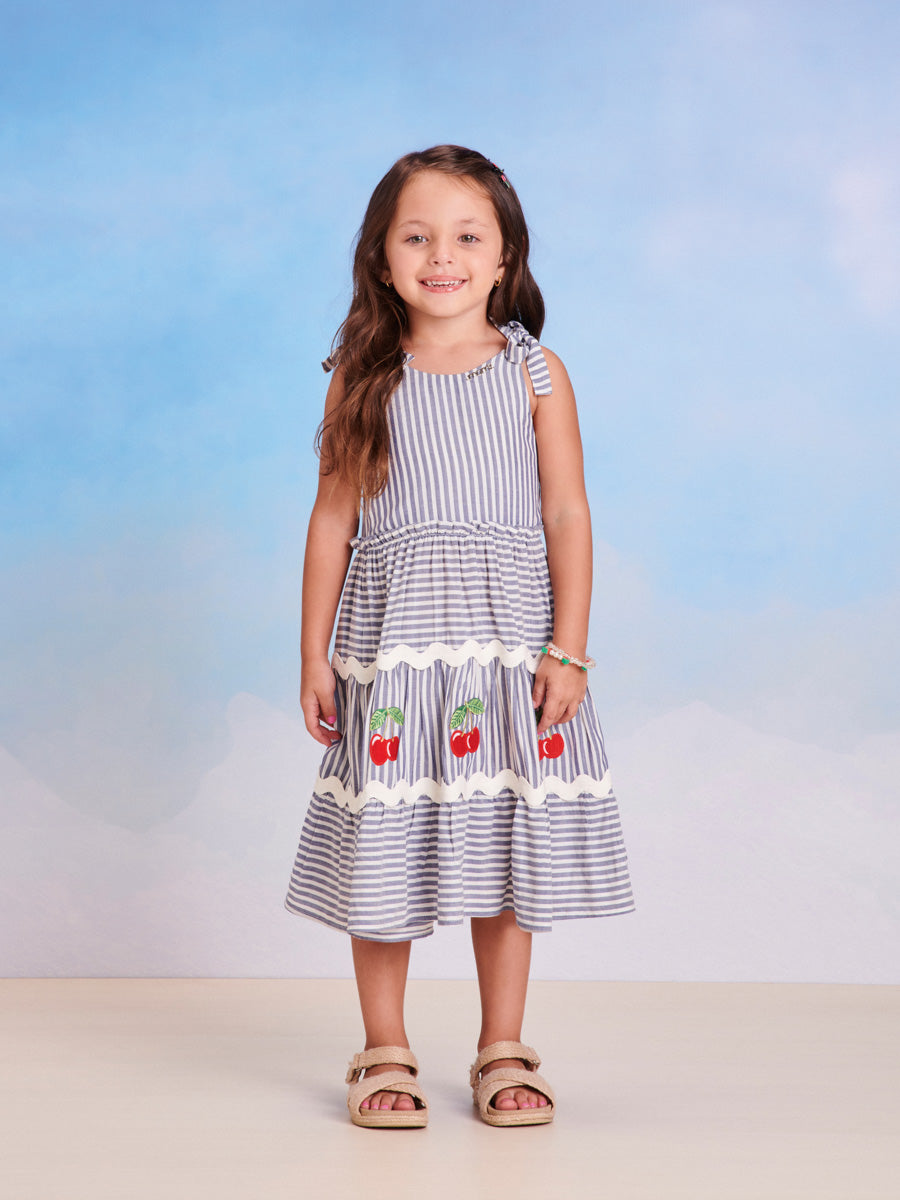 Vestido Infantil Momi Verão Cerejinha