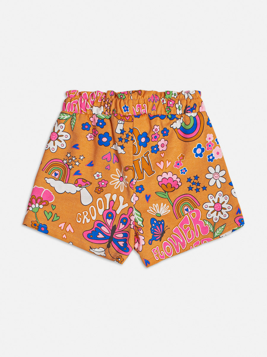 Conjunto Infantil Momi Verão Com Shorts Saia e Blusa Flowers