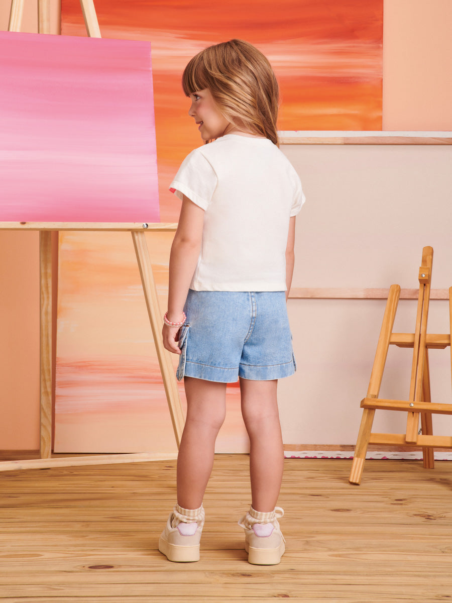 Blusa Infantil Momi Verão Branca Lola