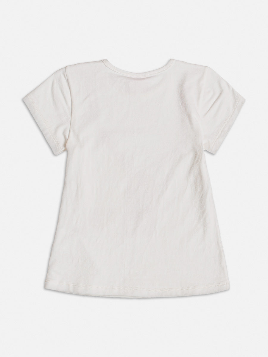 Conjunto Infantil Momi Verão Com Calça e Blusa Branca Fashion
