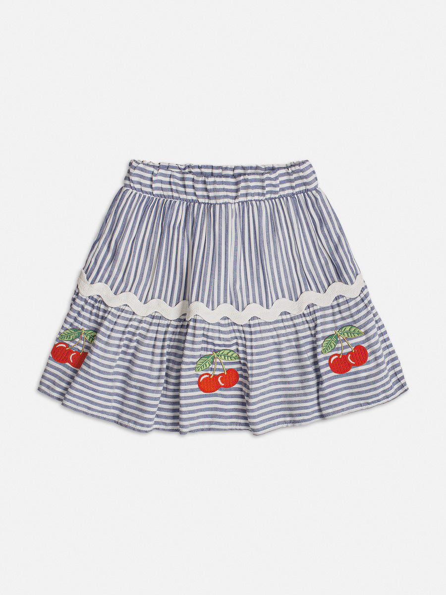Conjunto Infantil Momi Verão Com Saia e Blusa Cerejinha