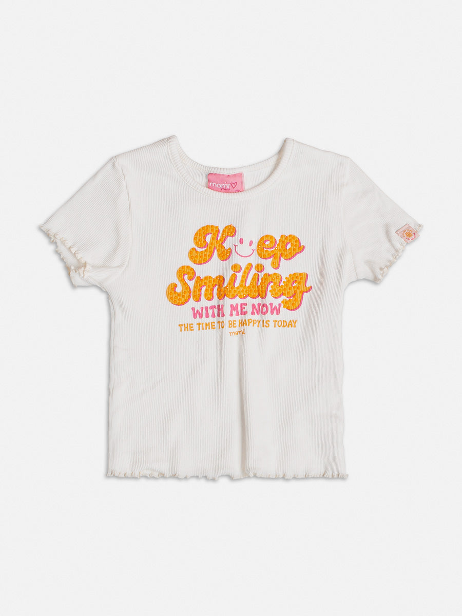 Conjunto Infantil Momi Verão Com Shorts com Pochete e Blusa Branca Smile