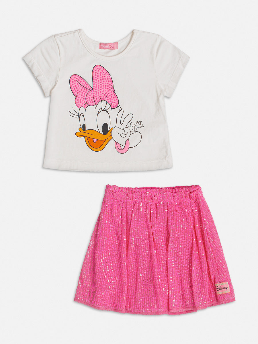 Conjunto Infantil Momi Verão Com Saia e Blusa Margarida