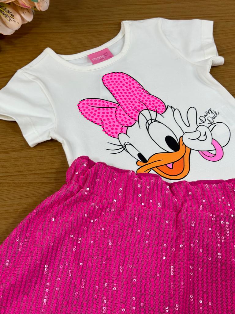 Conjunto Infantil Momi Verão Com Saia e Blusa Margarida