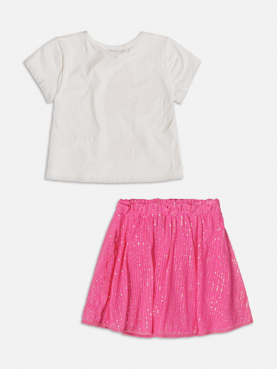 Conjunto Infantil Momi Verão Com Saia e Blusa Margarida