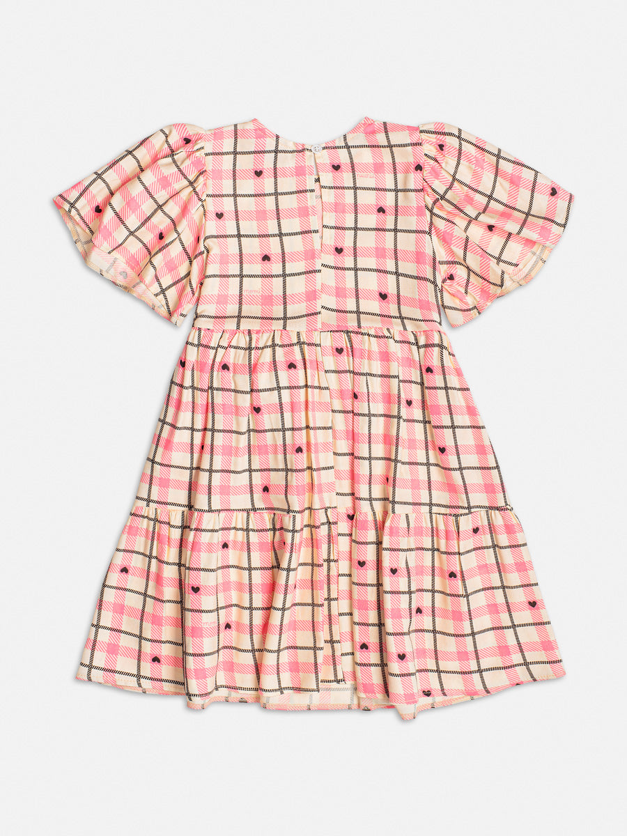 Vestido Infantil Momi Inverno Xadrez Neon
