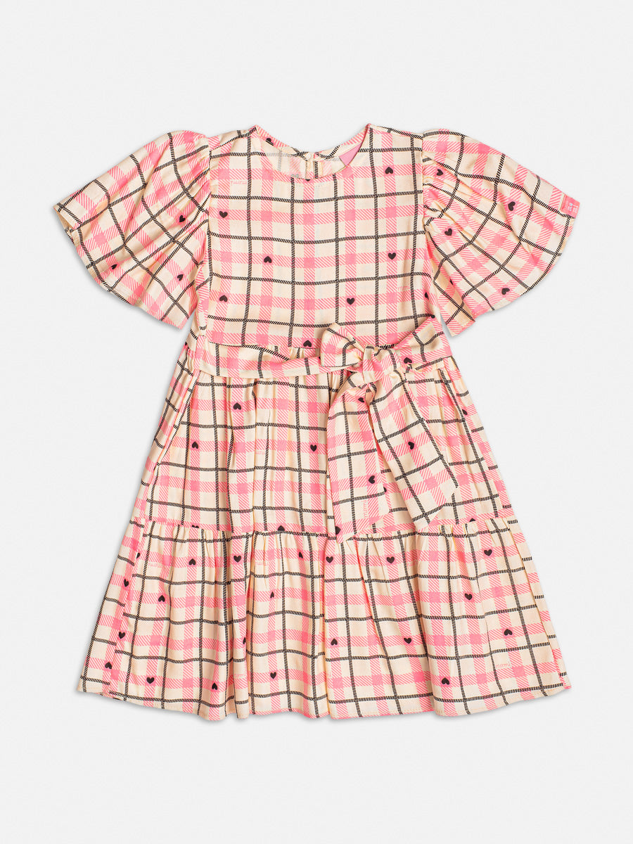 Vestido Infantil Momi Inverno Xadrez Neon