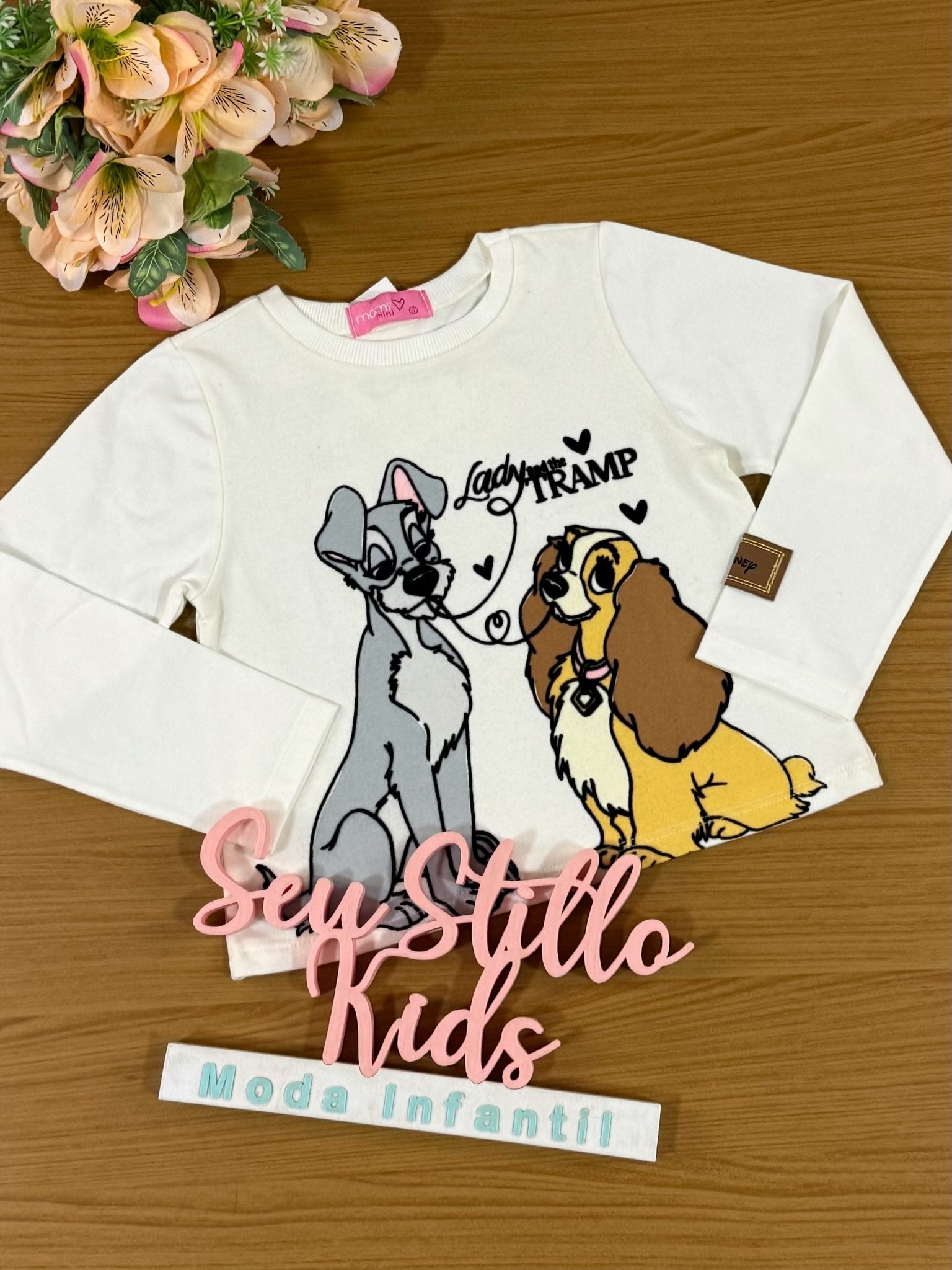 Blusa Infantil Momi Inverno Dama e o Vagabundo