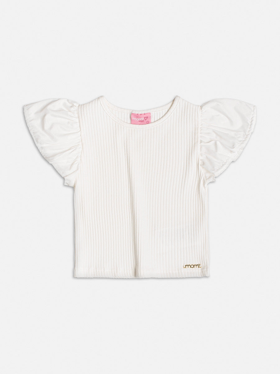 Salopete Infantil Momi Inverno Corações e Blusa Branca