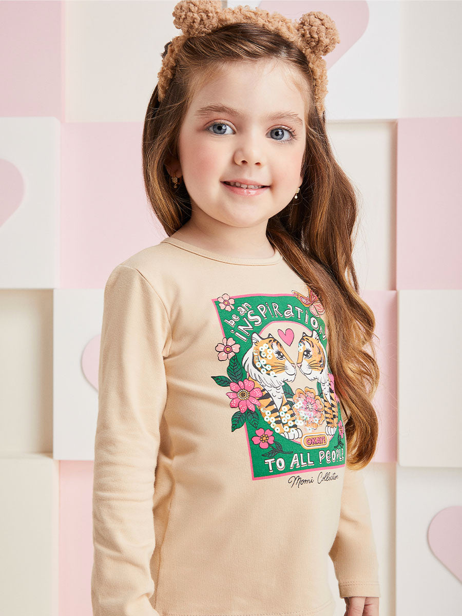 Conjunto Infantil Momi Inverno Legging e Blusa Tigre Love