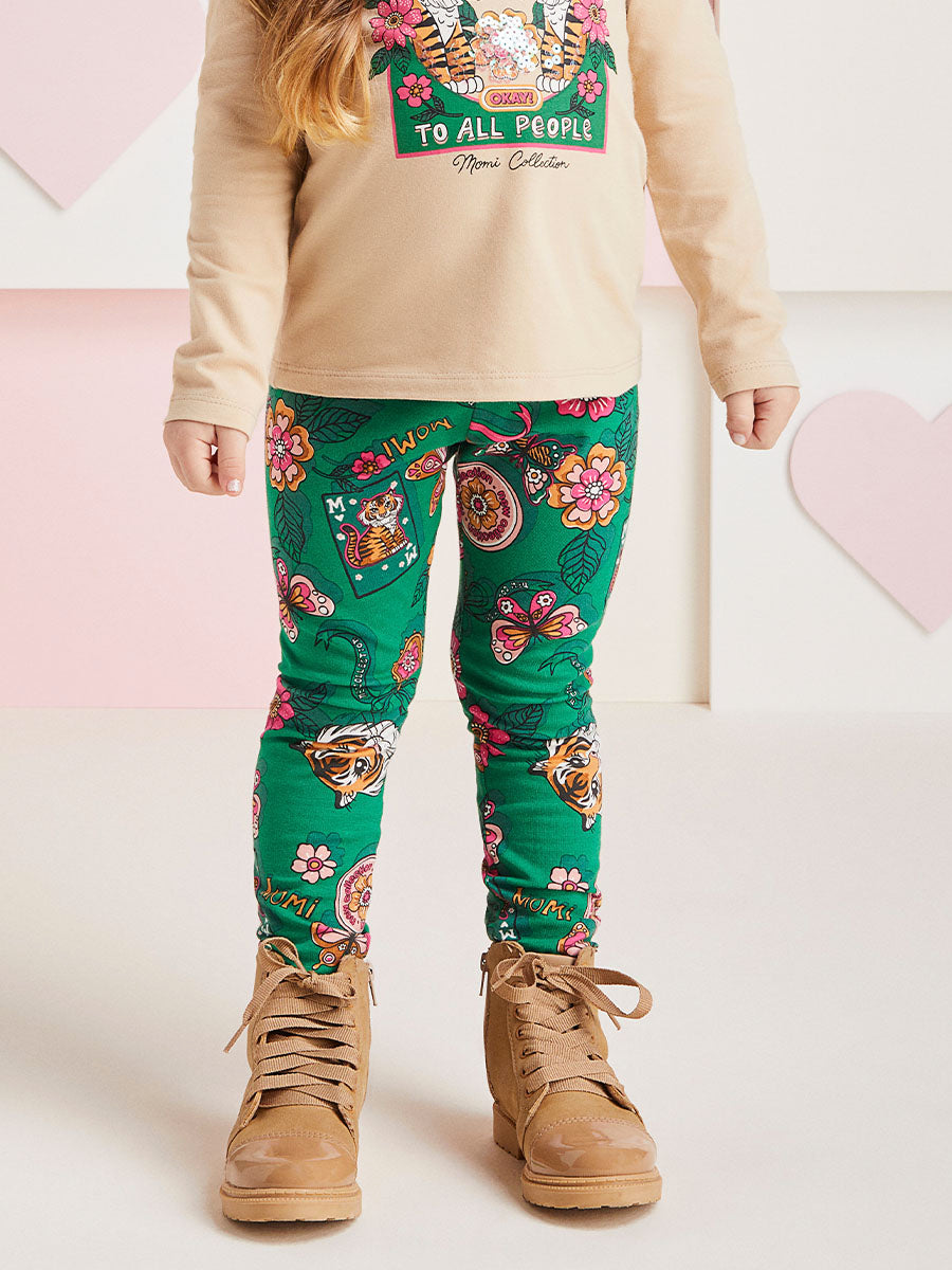 Conjunto Infantil Momi Inverno Legging e Blusa Tigre Love