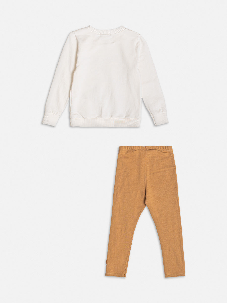 Conjunto Infantil Momi Inverno Legging e Moletom Tico e Teco Disney