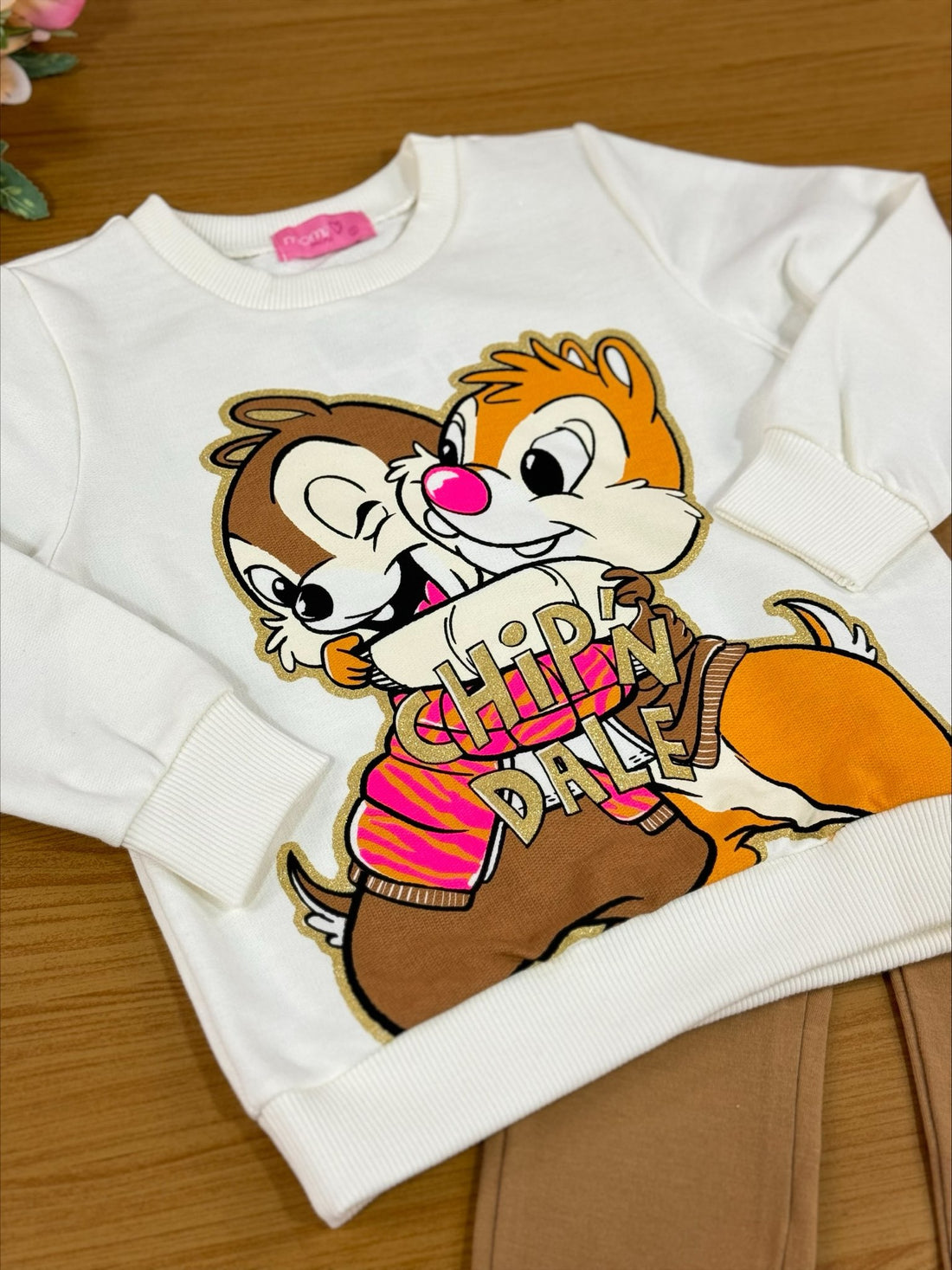 Conjunto Infantil Momi Inverno Legging e Moletom Tico e Teco Disney