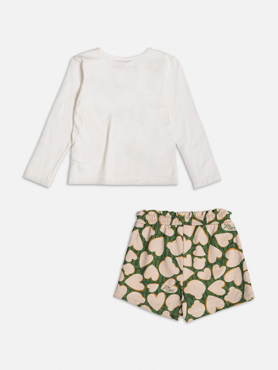 Conjunto Infantil Momi Inverno Shorts Saia e Blusa Bolsinha