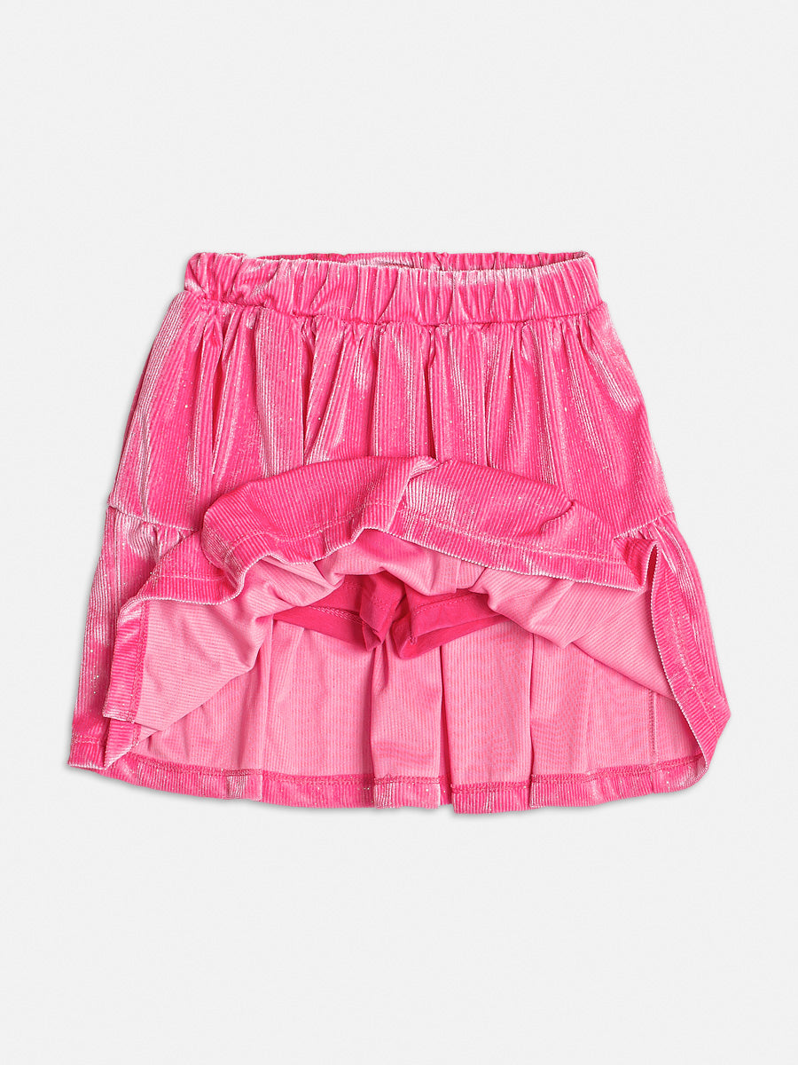 Conjunto Infantil Momi Inverno Saia Rosa e Blusa Fashion