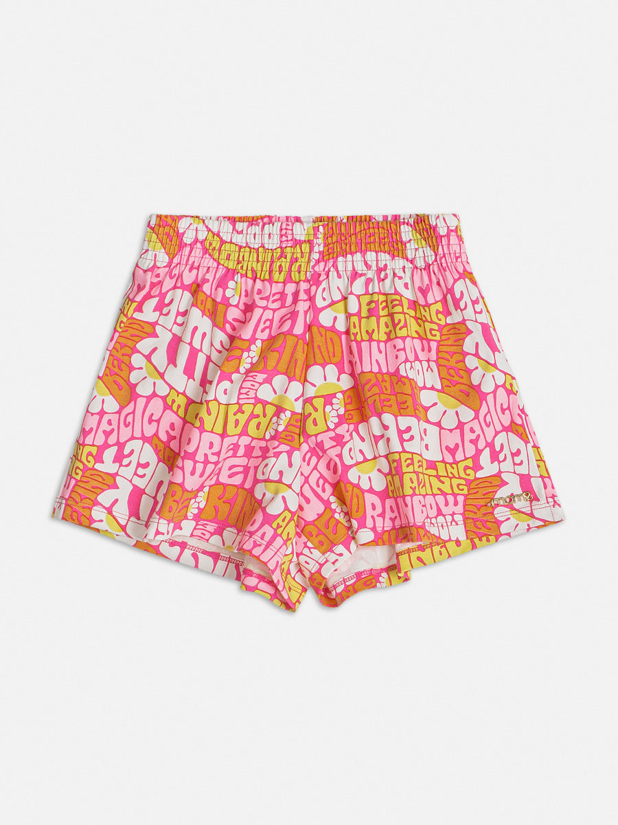 Conjunto Infantil Momi Verão Com Shorts e Blusa Amazing Rosa