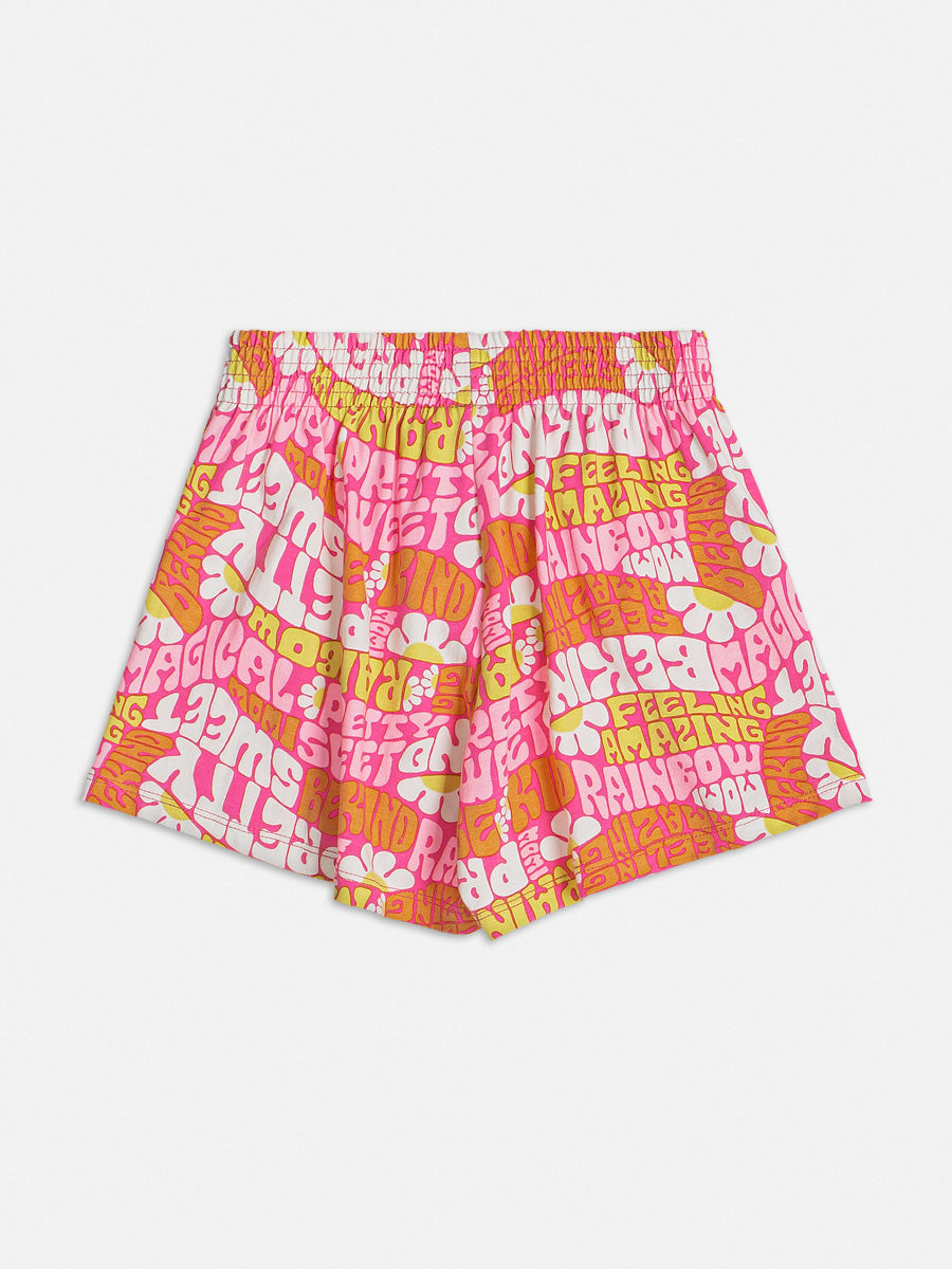 Conjunto Infantil Momi Verão Com Shorts e Blusa Amazing Rosa