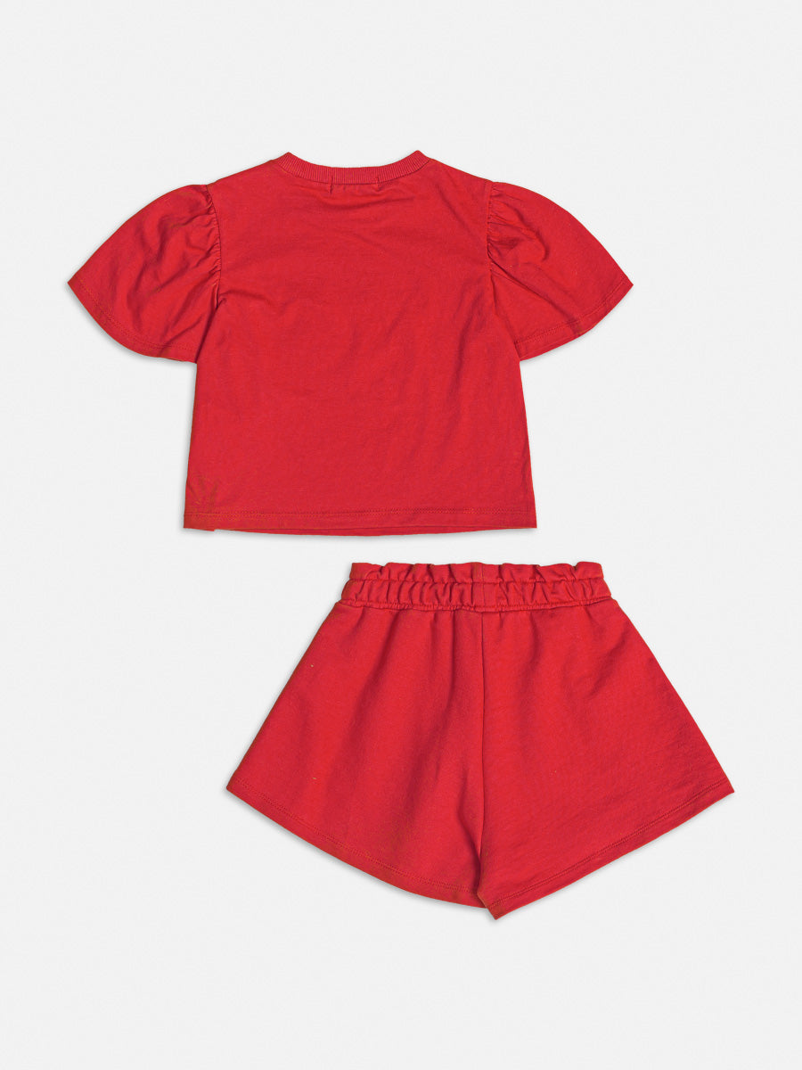 Conjunto Infantil Momi Verão Com Shorts e Blusa Strass