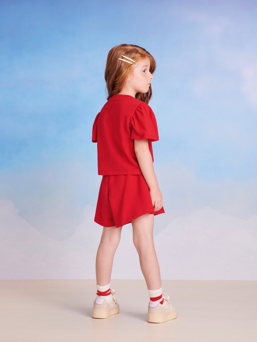 Conjunto Infantil Momi Verão Com Shorts e Blusa Strass