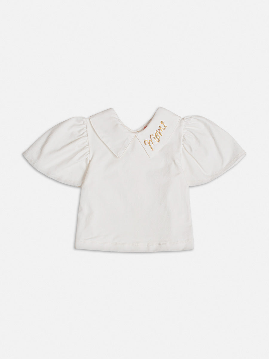 Conjunto Infantil Momi Verão Com Saia e Blusa Corações