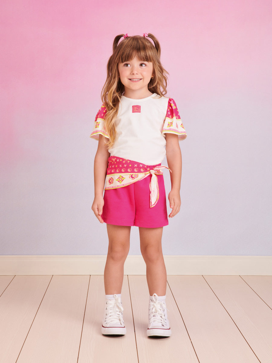 Conjunto Infantil Momi Verão Com Shorts e Blusa Hippie