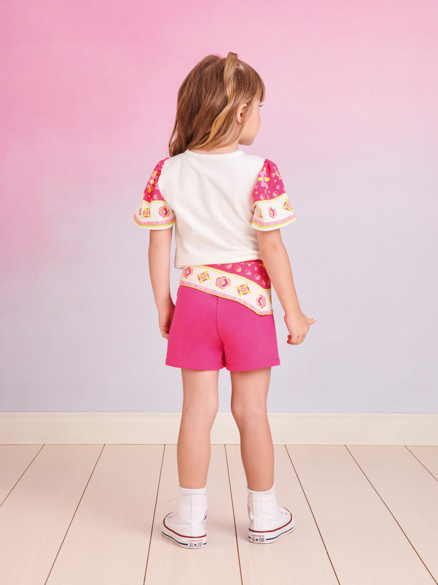 Conjunto Infantil Momi Verão Com Shorts e Blusa Hippie