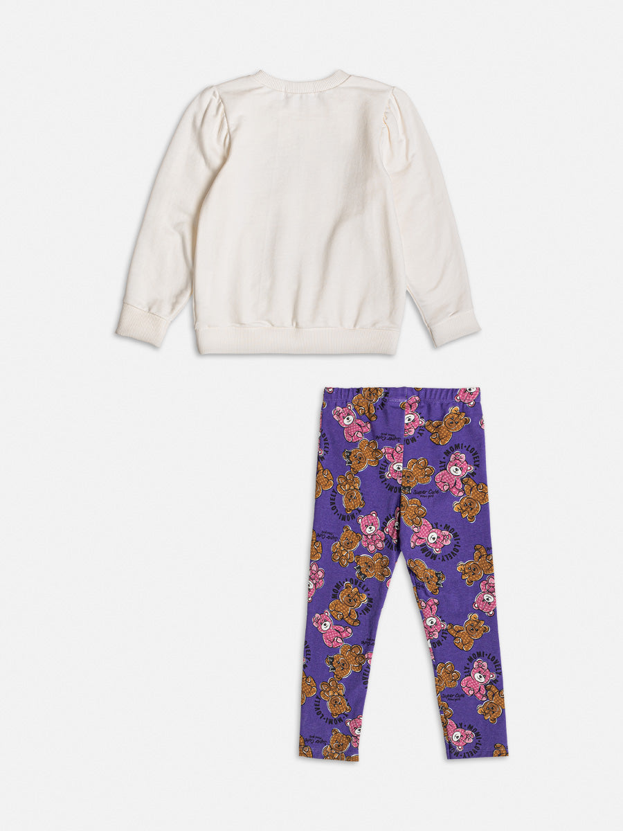 Conjunto Infantil Momi Inverno Legging e Moletom Ursinhos