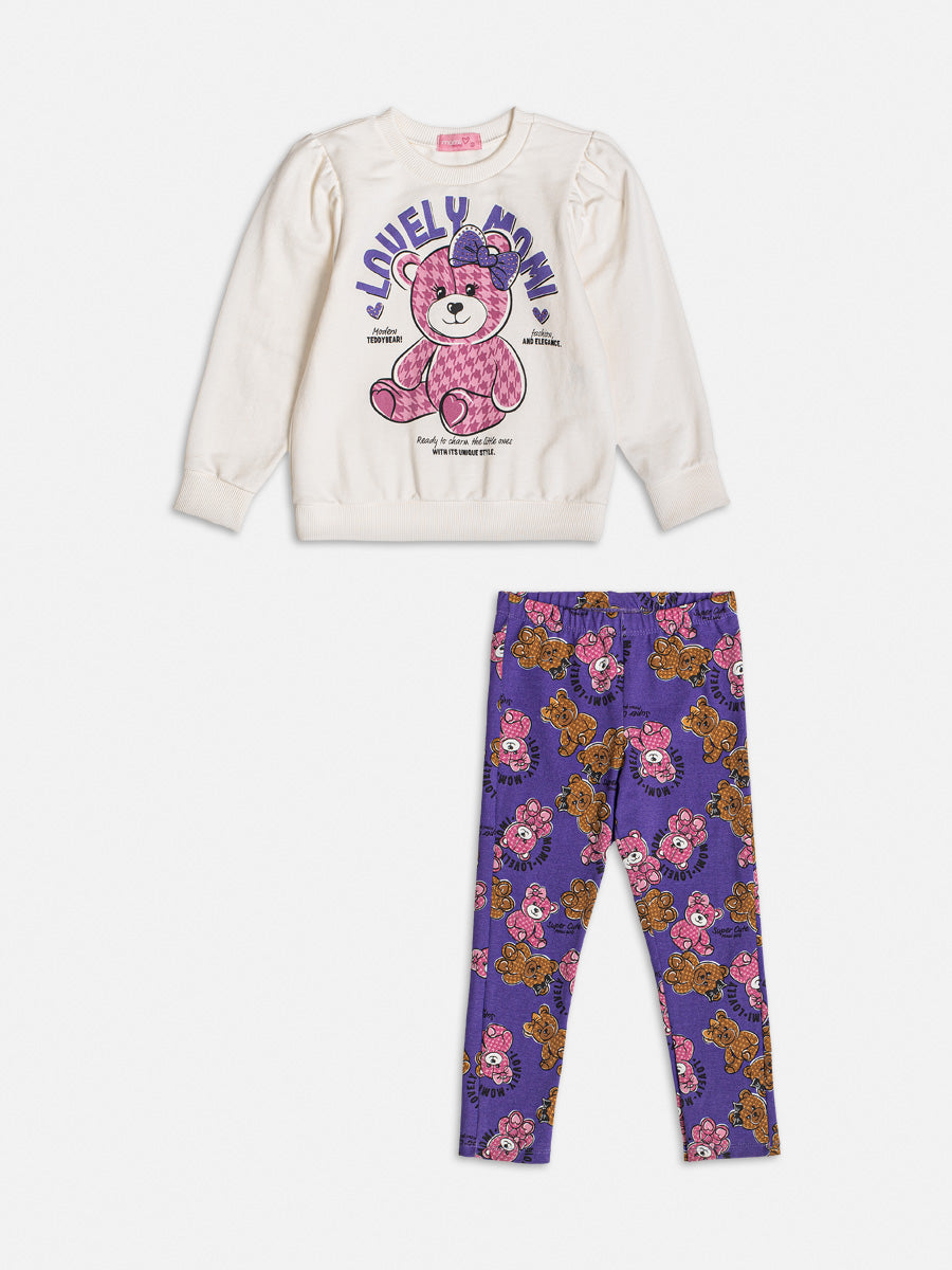 Conjunto Infantil Momi Inverno Legging e Moletom Ursinhos