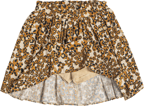 Conjunto Infantil Momi Inverno Saia Oncinha Floral e Blusa Preta