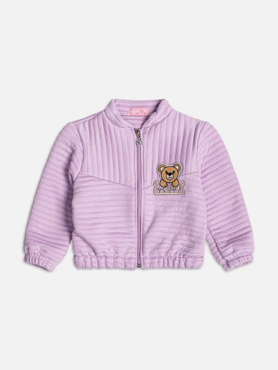 Casaco Infantil Momi Inverno Lilás Urso