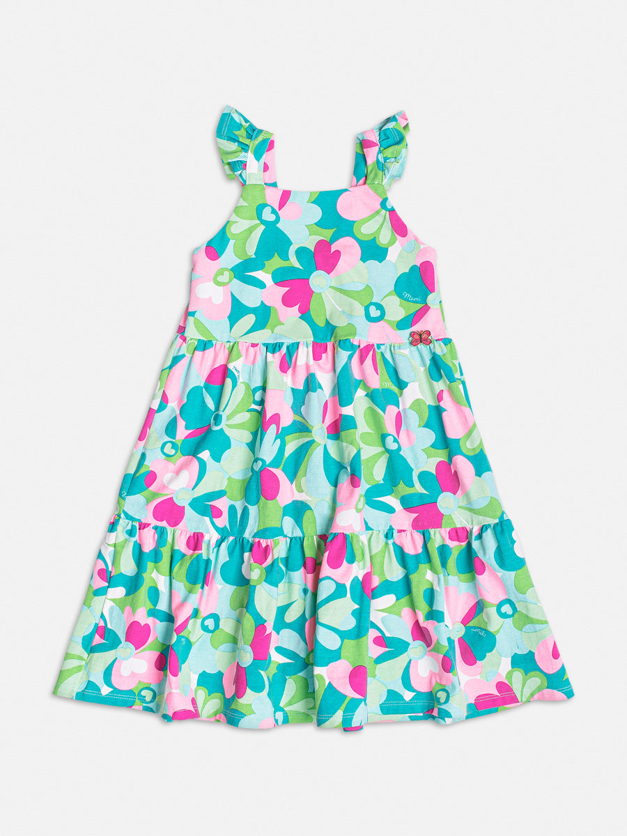 Vestido Infantil Momi Verão Colorido Flores