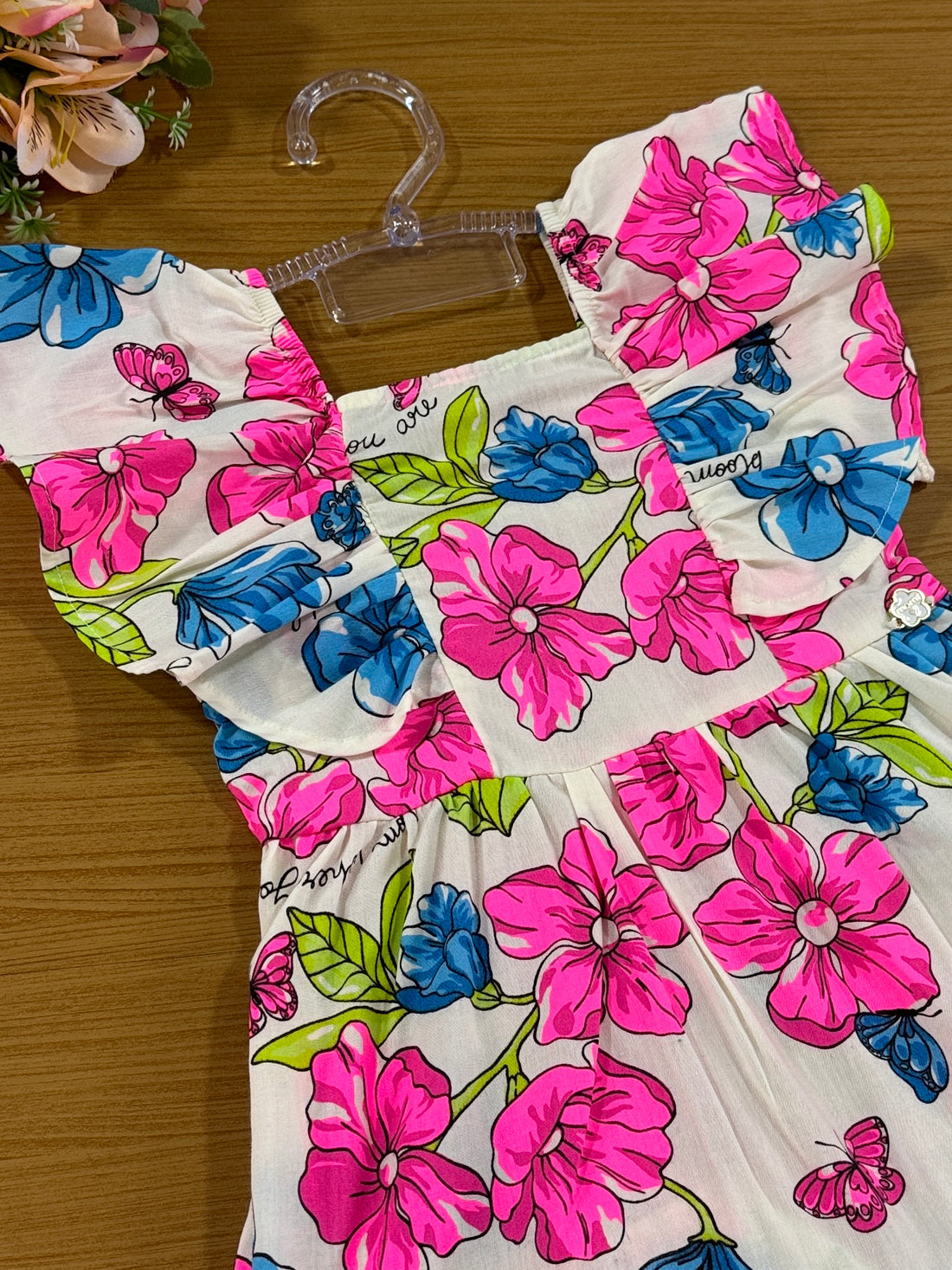 Vestido Infantil Momi Verão Flores Coloridas