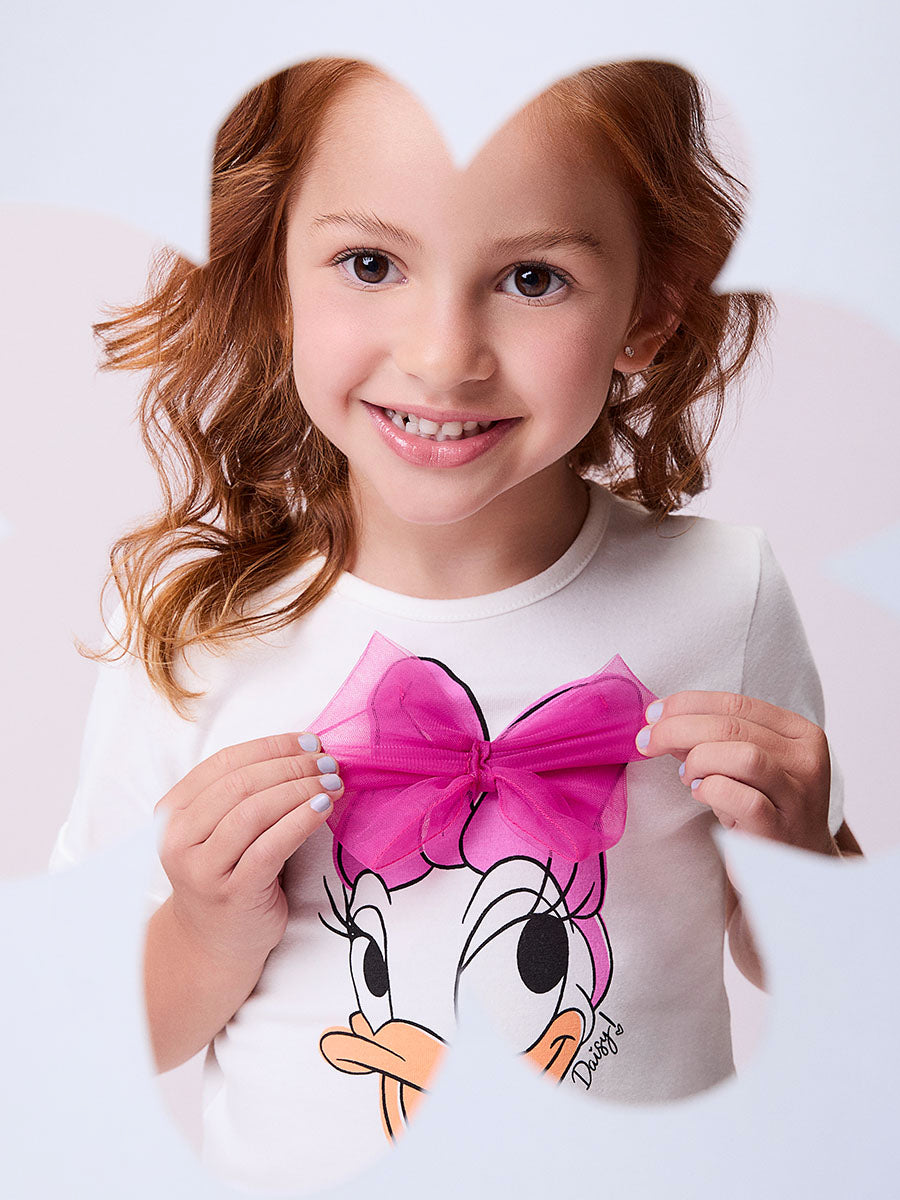 Blusa Infantil Momi Verão Branca Margarida Disney