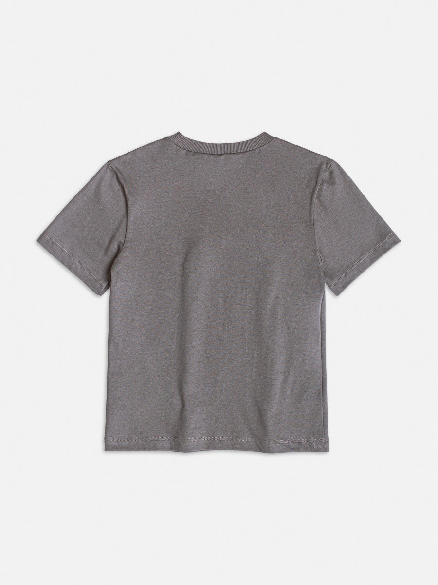 Blusa Infantil Momi Inverno Cinza Stitch com Orelhas