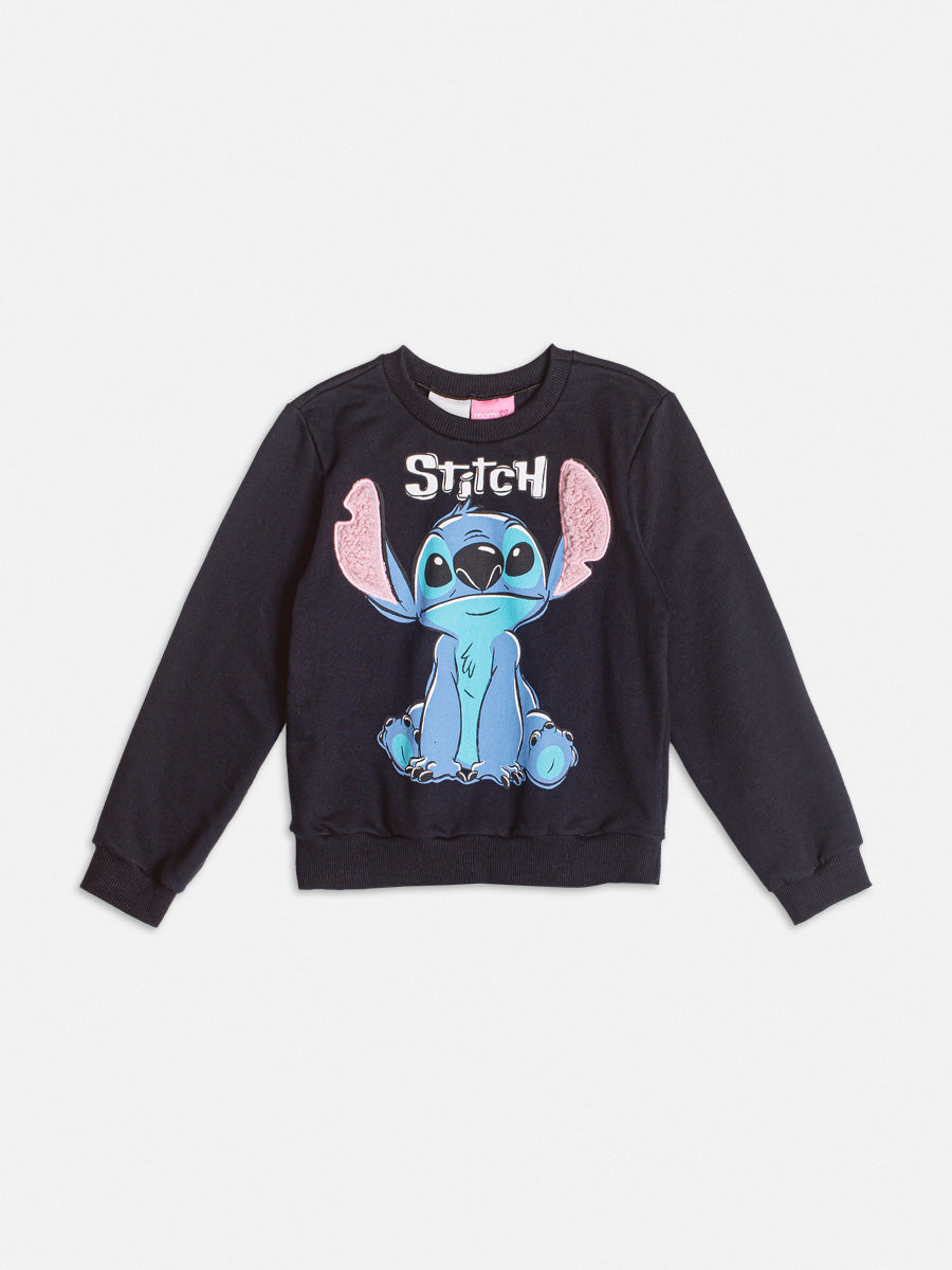 Moletom Infantil Momi Inverno Preto Stitch