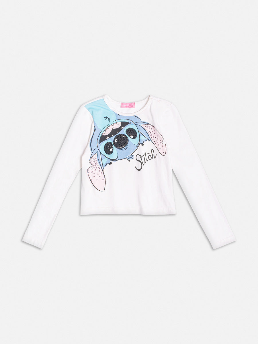 Blusa Infantil Momi Inverno Branca Stitch