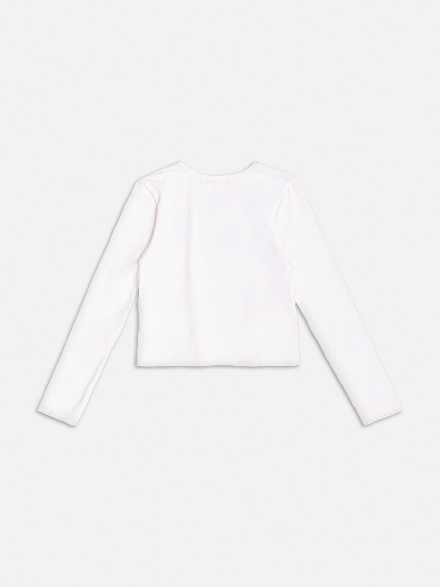 Blusa Infantil Momi Inverno Branca Stitch
